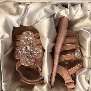 Badgley Miscka baby shimmer pink dress shoes